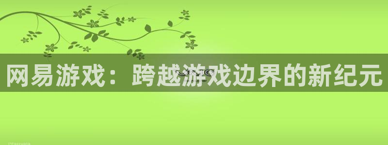 杏运体育官方网址：网易游戏：跨越游戏边界的新纪元