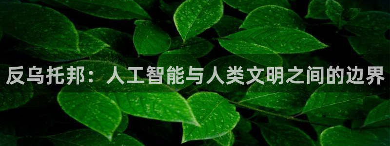 杏运娱乐注册：反乌托邦：人工智能与人类文明之间的边界
